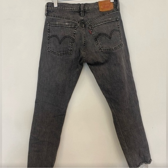 Levi’s Skinny’s s Premium 501 Crops Raw‎ Hem Dark gray - Picture 3 of 7
